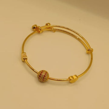 Heart Ball Gold Bangle Bracelet